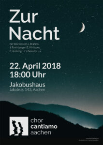 chor cantiamo aachen: „Zur Nacht“